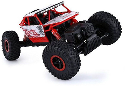 

J K INTERNATIONAL 2.4Ghz 1/18 Scale Remote Control 4 Wheel Drive Rock Crawler Toy Car(Red)