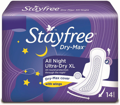

Stayfree Dry-Max All Night XL Wings Sanitary Pad(Pack of 14)