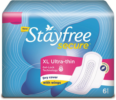 

Stayfree Secure Ultra Thin XL Wings Sanitary Pad(Pack of 6)