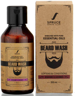 

Spruce Shave Club Beard Wash (100ml) - Bergamot & Lavaender - Enriched With Essential Oils(100 ml)