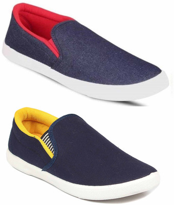 

JETTER Loafers For Men(Multicolor, Blue/red