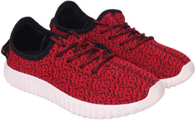 Lets Run Canvas Shoes For Men(Black, Red