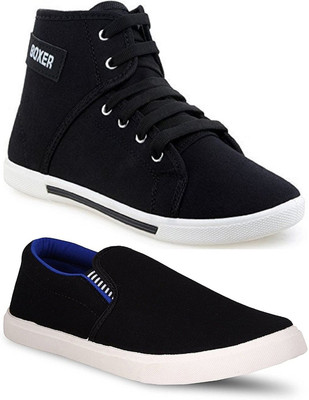 

Long Walk Multicolor Casual Stylish Combo pack of 2 Sneakers For Men(Black, Black::blue