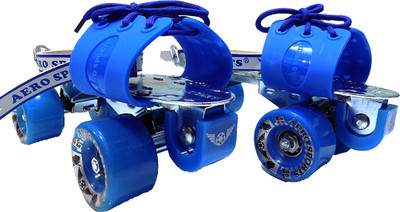 

Aerosports Adjustable Skate Quad Roller Skates In 02 In-line Skates - Size 2 UK Quad Roller Skates - Size 2 UK(Blue)