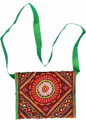 

KUTCH HANDICRAFT Women Formal Multicolor Cotton Sling Bag