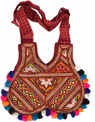 

KUTCH HANDICRAFT Women Formal Multicolor Cotton Sling Bag