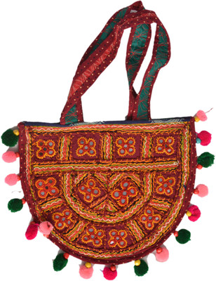 

KUTCH HANDICRAFT Women Formal Multicolor Cotton Sling Bag