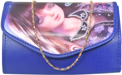 

site teccho Women Evening/Party Blue PU Sling Bag