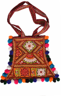 

ETHNIC TRADITIONL HANDICRAFT Women Formal Multicolor Cotton Shoulder Bag