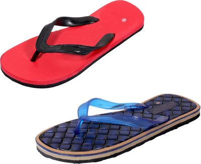 

Indistar SetpCare Super Soft and Comfortable Slippers, Red:: blue