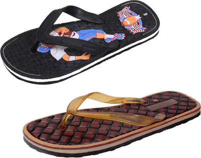 

Indistar SetpCare Super Soft and Comfortable Slippers, Black::brown