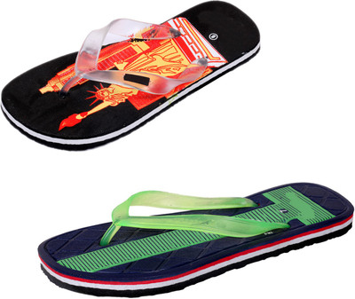 

Indistar SetpCare Super Soft and Comfortable Slippers, Black::green