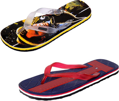 

Indistar SetpCare Super Soft and Comfortable Slippers, Black::red