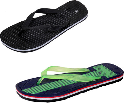 

Indistar SetpCare Super Soft and Comfortable Slippers, Black::green