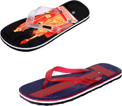 

Indistar SetpCare Super Soft and Comfortable Slippers, Black::red