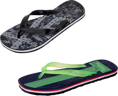 

Indistar SetpCare Super Soft and Comfortable Slippers, Black::green
