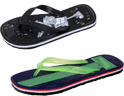 

Indistar SetpCare Super Soft and Comfortable Slippers, Black::green