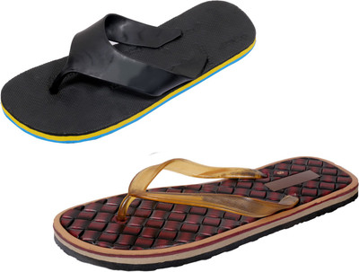 

Indistar SetpCare Super Soft and Comfortable Slippers, Black::brown