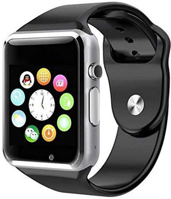 

Phezo Rectangular Silver Dial Wrist Smart Band/Watch- Bluetooth with Built-in Sim card and Memory card slot, Fitness Tracker Multicolor Smartwatch(Black Strap Free Size)
