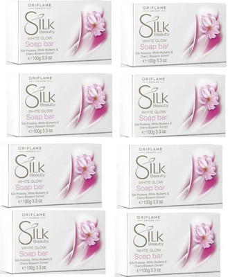 

Oriflame Sweden Silk Beauty White Glow Soap(800 g, Pack of 8)