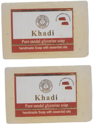 

Khadi Herbal Pure Sandal Glycerine Soap Pack Of 2(250 g, Pack of 2)