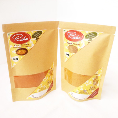 

RAHA FOODS COMBO (Rasam Powder 200g & Curry Masala Powder 200g)(2 x 200 g)