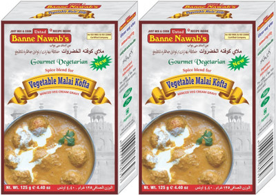 

Ustad Banne Nawab's VEGETABLE MALAI KOFTA - MINCED VEG CREAM GRAVY - 2 PACK(2 x 125 g)
