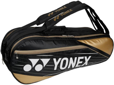 

Yonex YONEX-KB-WP12TK-BT6 KitBag(Gold, Kit Bag), Black/gold