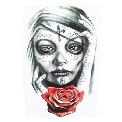 

Savii Beautiful Colored Big Girl Face Rose Cross Design(Beautiful Colored Big Girl Face Rose Cross Design)