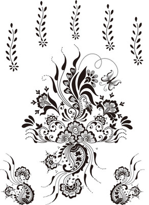 

Savii Big Black Flower Fake Heena Mehendi Design(Big Black Flower Fake Heena Mehendi Design)