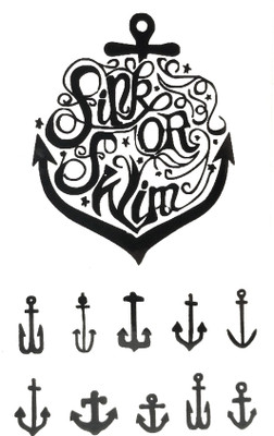 

Savii Black Text Sink Swim Anchor Design(Black Text Sink Swim Anchor Design)