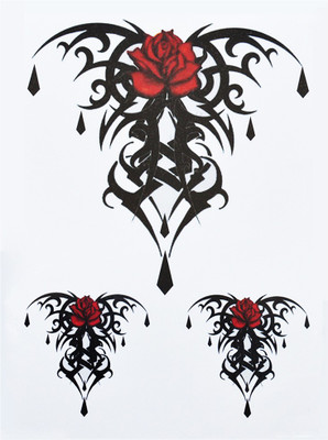 

Savii Beautiful Big Black Rose Tribal Totem Design(Beautiful Big Black Rose Tribal Totem Design)