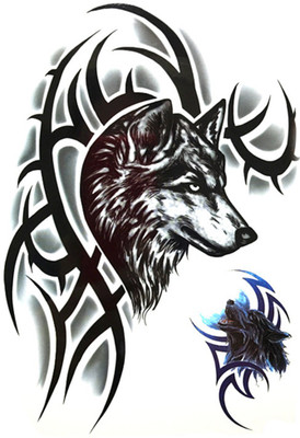 

Savii Beautiful Big Black 2 Wolf Faces Design(Beautiful Big Black 2 Wolf Faces Design)