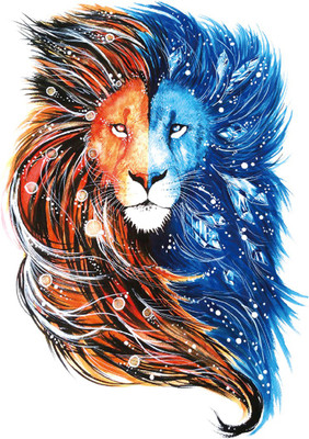 

Savii Beautiful Colorful Big Lion Face Design(Beautiful Colorful Big Lion Face Design)