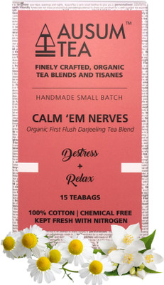 

Ausum Calm 'em Nerves (Tea Bags) | Jasmine, Chamomile Tea Bags(75 g, Box)