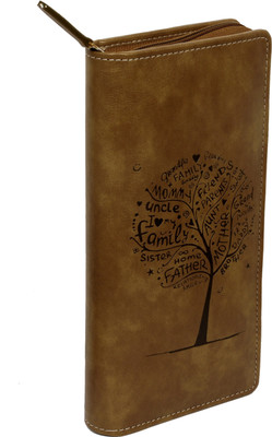 Sukeshcraft Tree. Wallet for 6 Passports(Brown)
