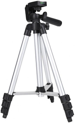 

Padraig 3110 Portable Camera Tripod With Three-Dimensional Head & Quick Release Plate For Canon Nikon Sony Cameras Camcorders Tripod(Silver, Supports Up to 500 g)