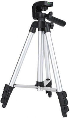 

Padraig Portable 105cm Long 4 Section Adjustable 3 Way Pan And Tilt Tripod For DSLR | Mobile | Gopro Action Camera | Travel Tripod(Silver, Supports Up to 500 g)