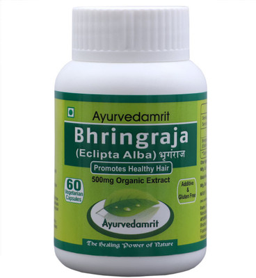 

Ayurvedamrit Bhringraja, Hair Care Ayurvedic Herbal Medicine Supplements with 100% Bhringraja Extract - 60 Vegetarian Capsules(60 No)