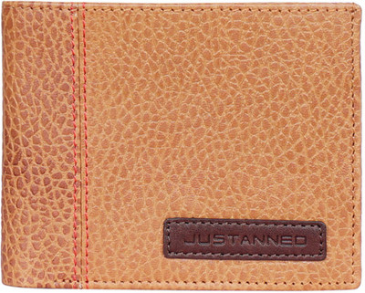 

Justanned Men Tan Genuine Leather Wallet(3 Card Slots)