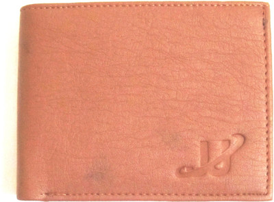 

JJ Men Tan Artificial Leather Wallet(8 Card Slots)