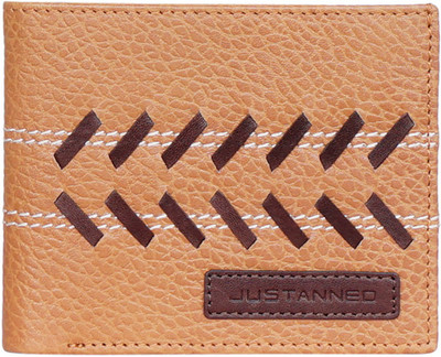

Justanned Men Tan Genuine Leather Wallet(3 Card Slots)