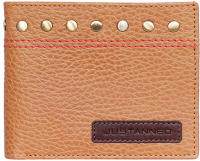 

Justanned Men Tan Genuine Leather Wallet(3 Card Slots)
