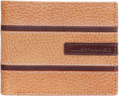 

Justanned Men Tan Genuine Leather Wallet(3 Card Slots)
