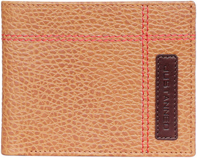 

Justanned Men Tan Genuine Leather Wallet(3 Card Slots)