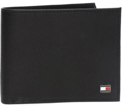 

Tommy Hilfiger Men Black Genuine Leather Wallet(4 Card Slots)