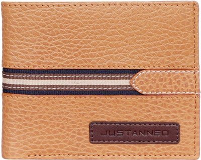 

Justanned Men Tan Genuine Leather Wallet(3 Card Slots)