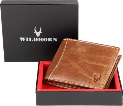 

WildHorn Men Formal Tan Genuine Leather Wallet(5 Card Slots)