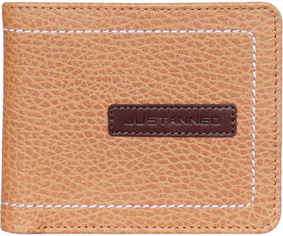 

Justanned Men Tan Genuine Leather Wallet(3 Card Slots)