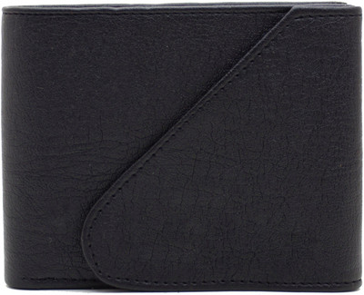

DELMA Men Black Artificial Leather Wallet(5 Card Slots)